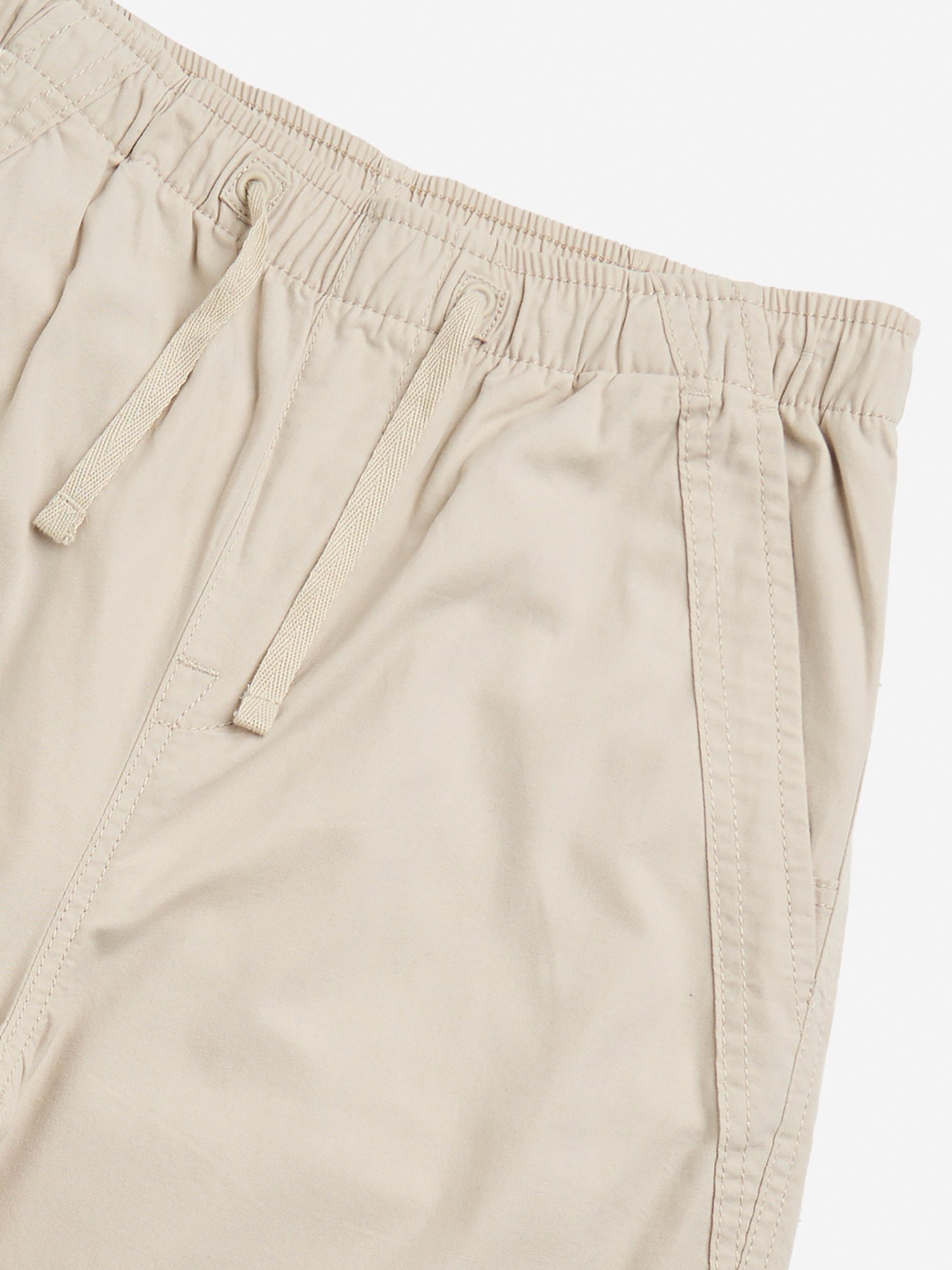 Y&F Kids by Westside Beige Mid-Rise Cotton Parachute Pants