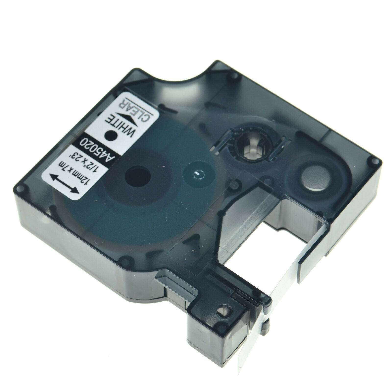 3PK White on Clear Label Tape 12mmx7m For DYMO D1 45020 LabelManager 200 400 450