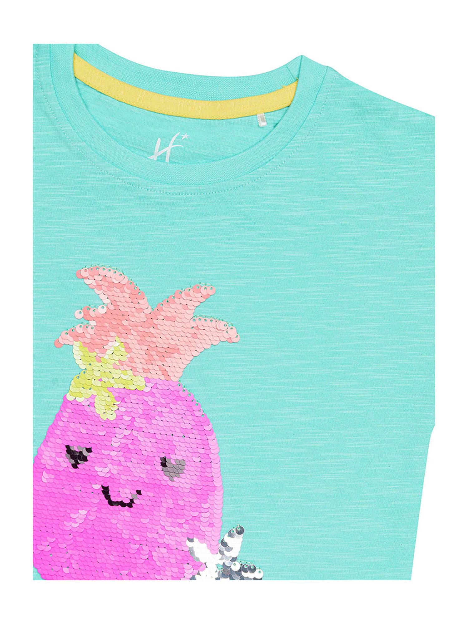 H by Hamleys Girls Green Embellished T-Shirt