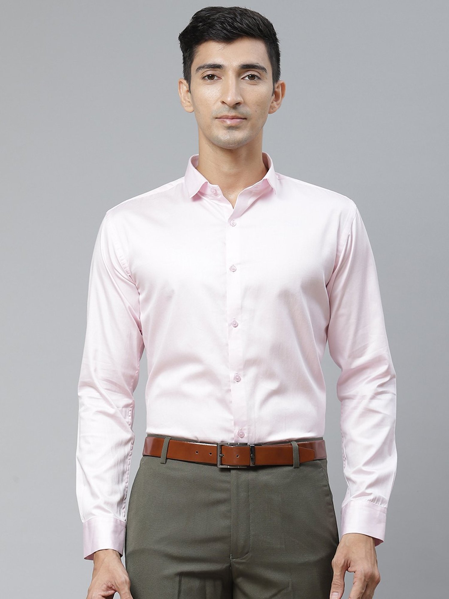 ManQ Pink Slim Fit Shirt