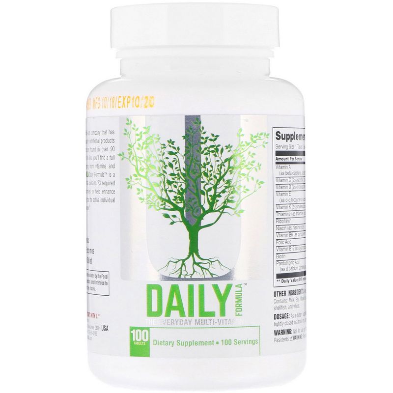 Universal Nutrition Daily Formula Dietary Supplement - 100 Tablets