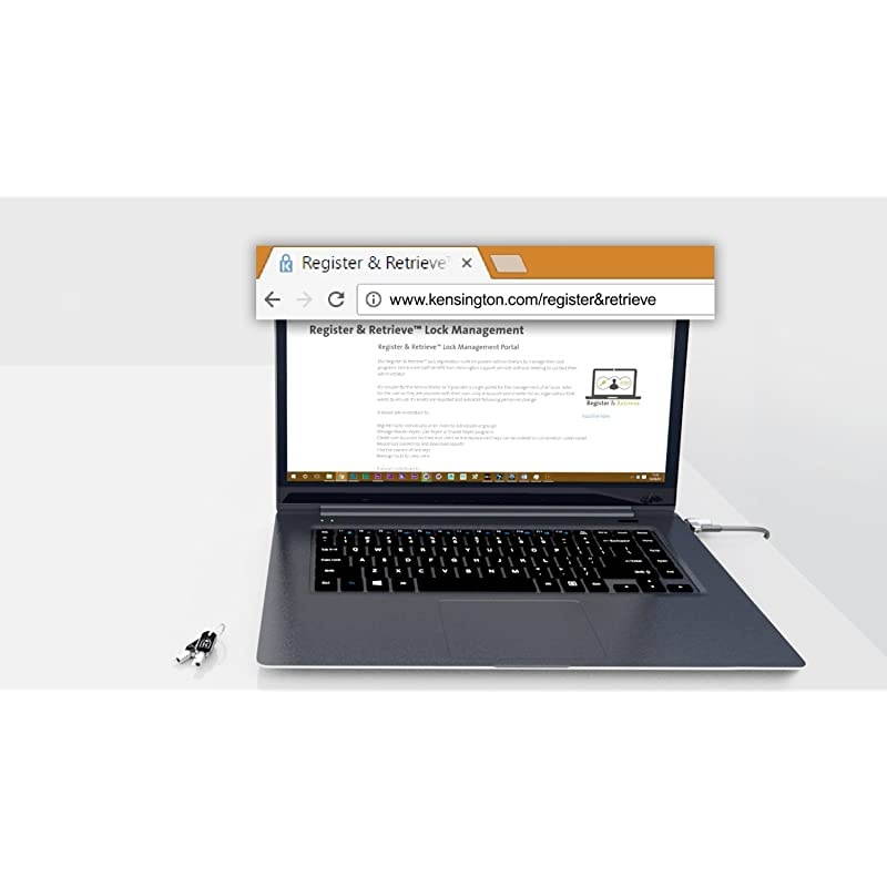 N17 Keyed Dual Head Laptop Lock for Dell Devices K67995WW Black Silver