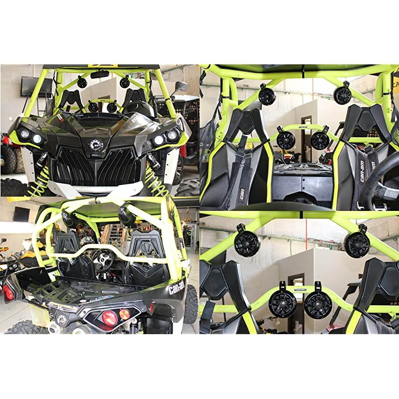 NUTV4 Marine Bluetooth ATVGolf CartUTV Speakers Stereo System