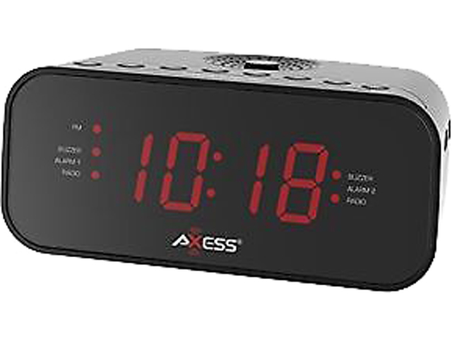 AXESS AM/FM Alarm Clock Radio CKRD3803