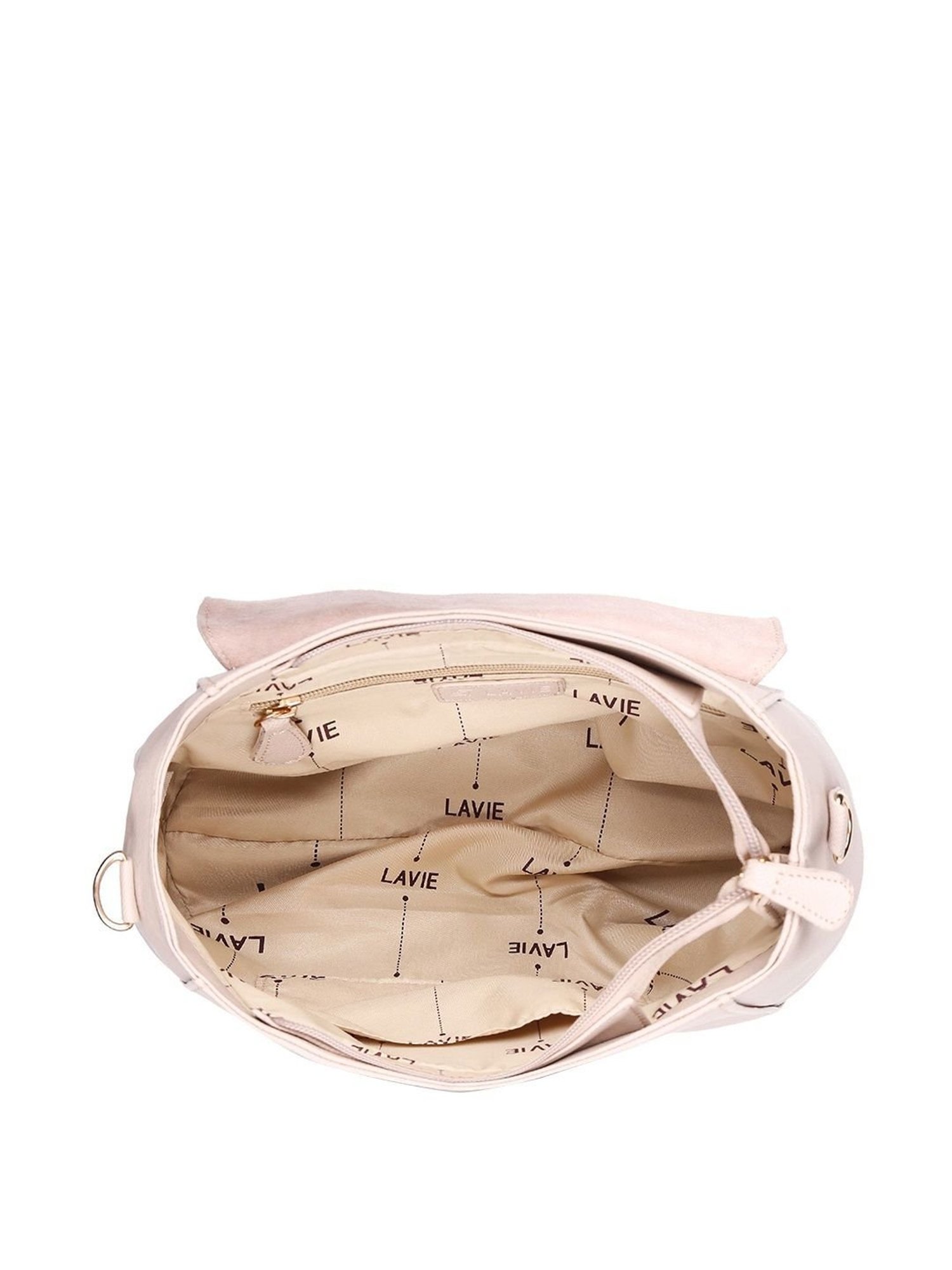 Lavie Pink Textured Medium Handbag