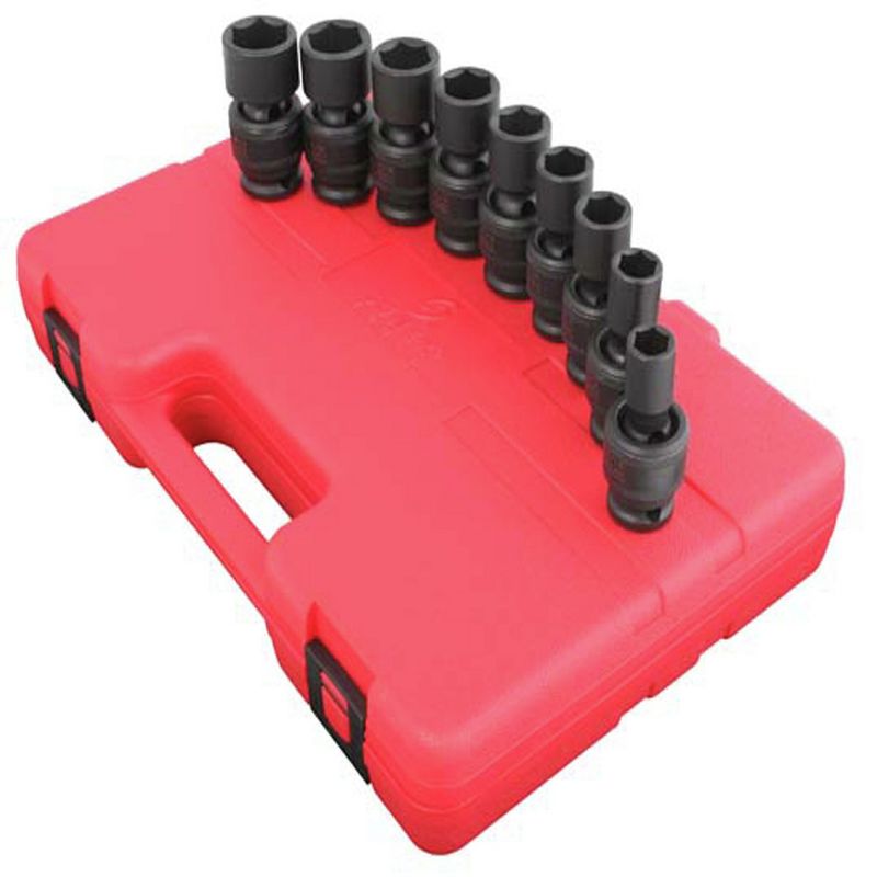 Sunex 2657 9-Piece 1/2 in. Drive SAE Universal Impact Socket Set
