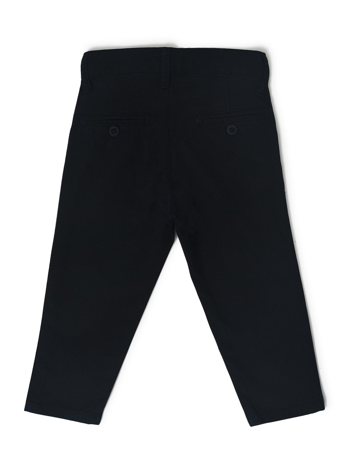 MiArcus Boys Black Solid Trousers