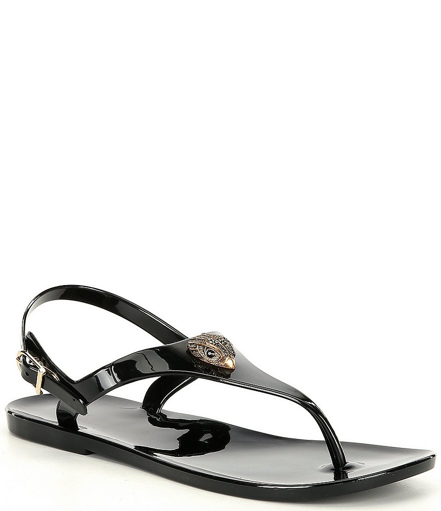 Kurt Geiger London Maddison Ornament Detail Jelly Flat Sandals