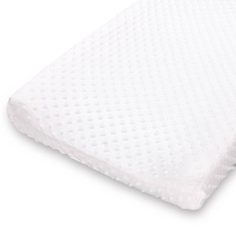 The Peanutshell Minky Dot Solid Changing Pad Covers - Gray/White 2pk