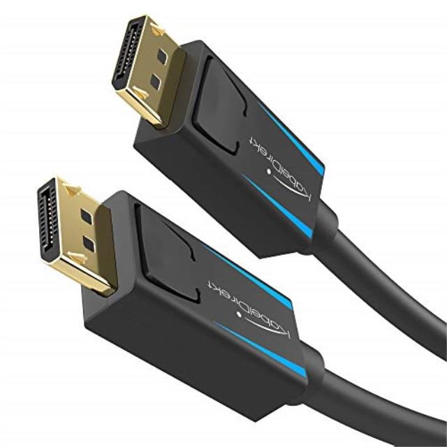 kabeldirekt - 8k displayport (dp to dp) cable - 10ft - (up to 32.4 gbit/s, uhd with 8 k / 60 hz or 4 k / 120 hz, supports hbr3,