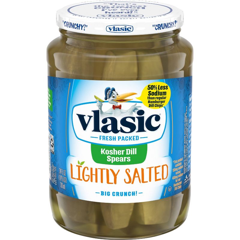 Vlasic Stackers Reduced Sodium Kosher Dill Spears - 24 fl oz