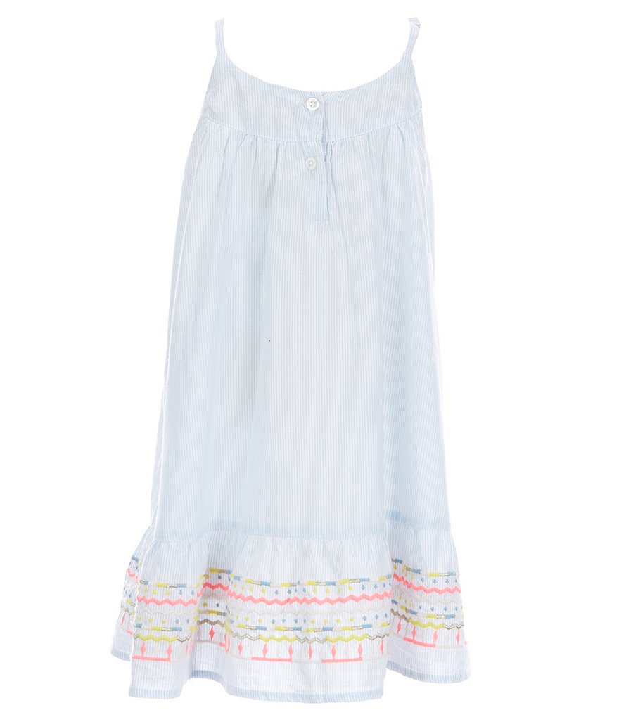 Peek Little/Big Girls 2T-12 Lurex-Striped Border-Hem Shift Dress
