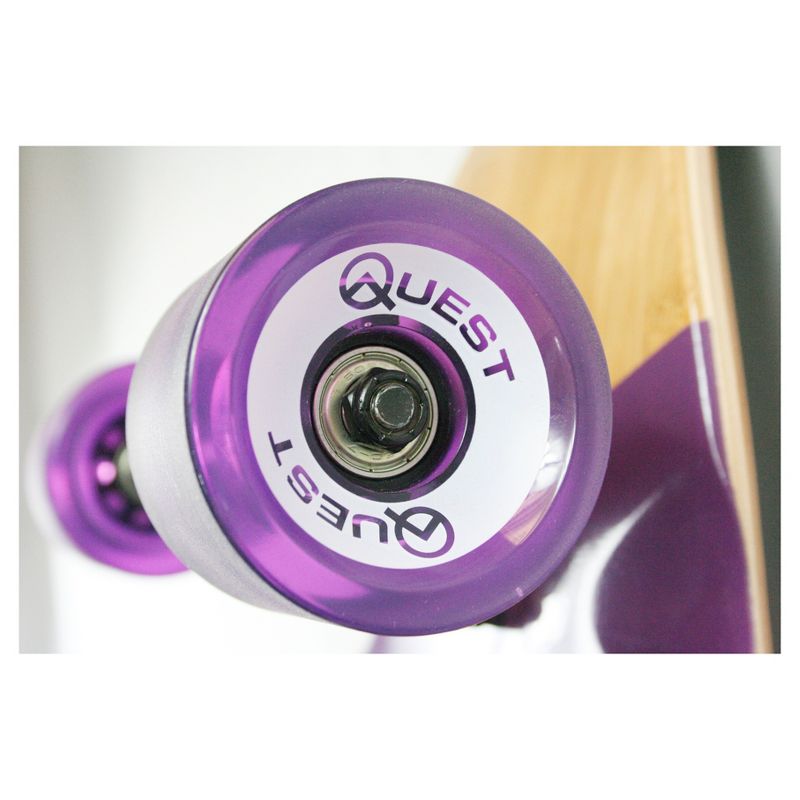 Quest Super Cruiser 44" Longboard Skateboard - Purple/Wood
