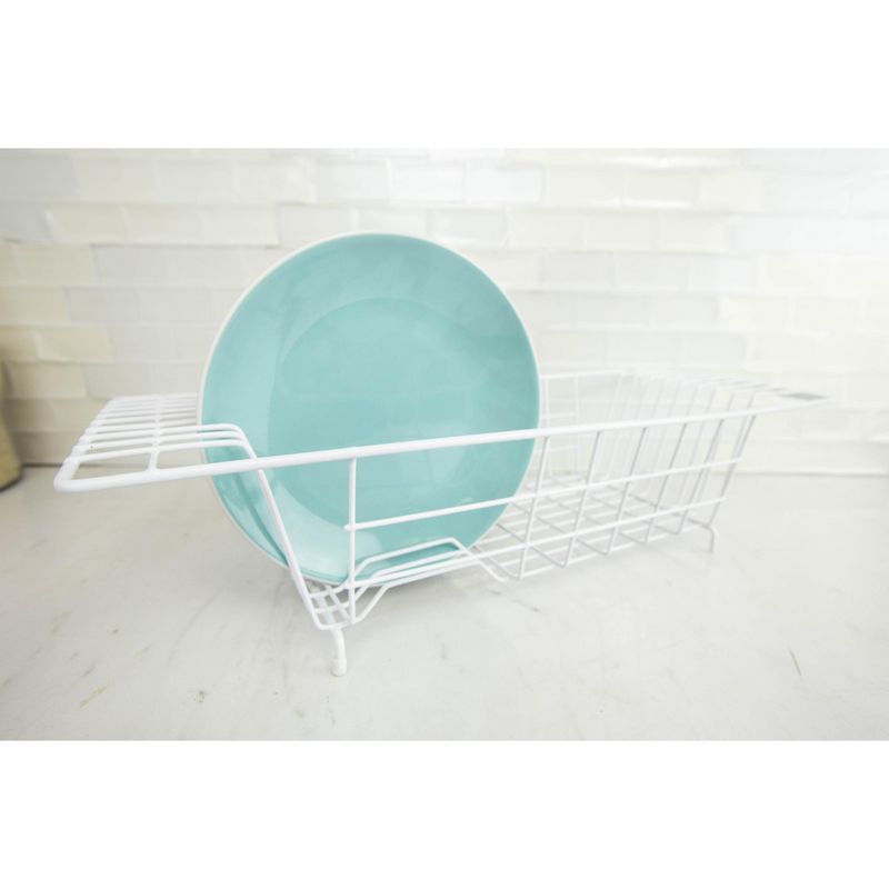 Home Basics Vinyl Coated Steel Over the Sink Rack, White