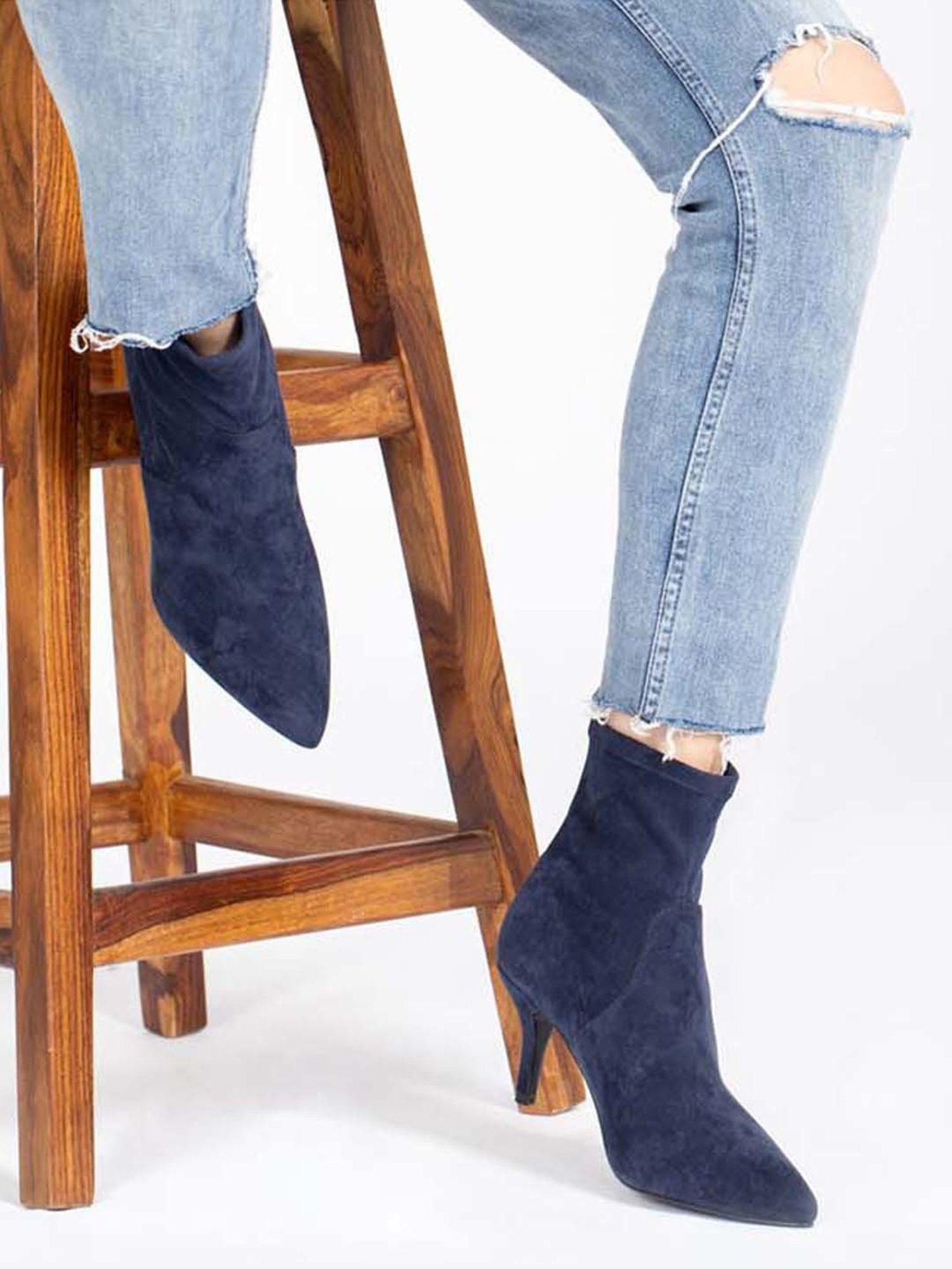 Saint G Women's Jemima Blue Stiletto Booties