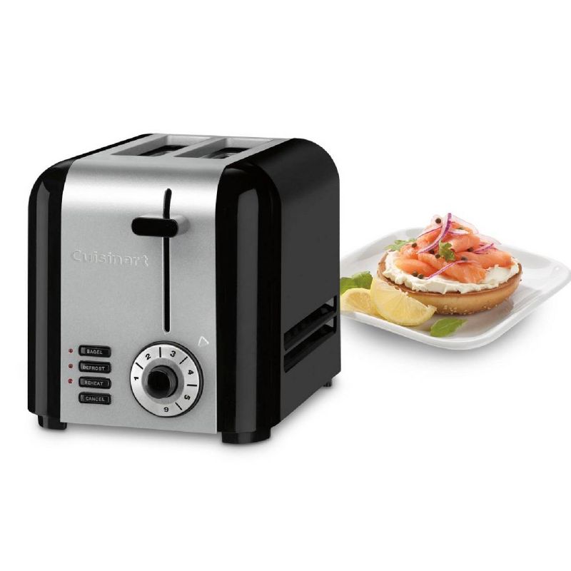 Cuisinart 2 Slice Toaster - Black & Stainless Steel - CPT-320TG