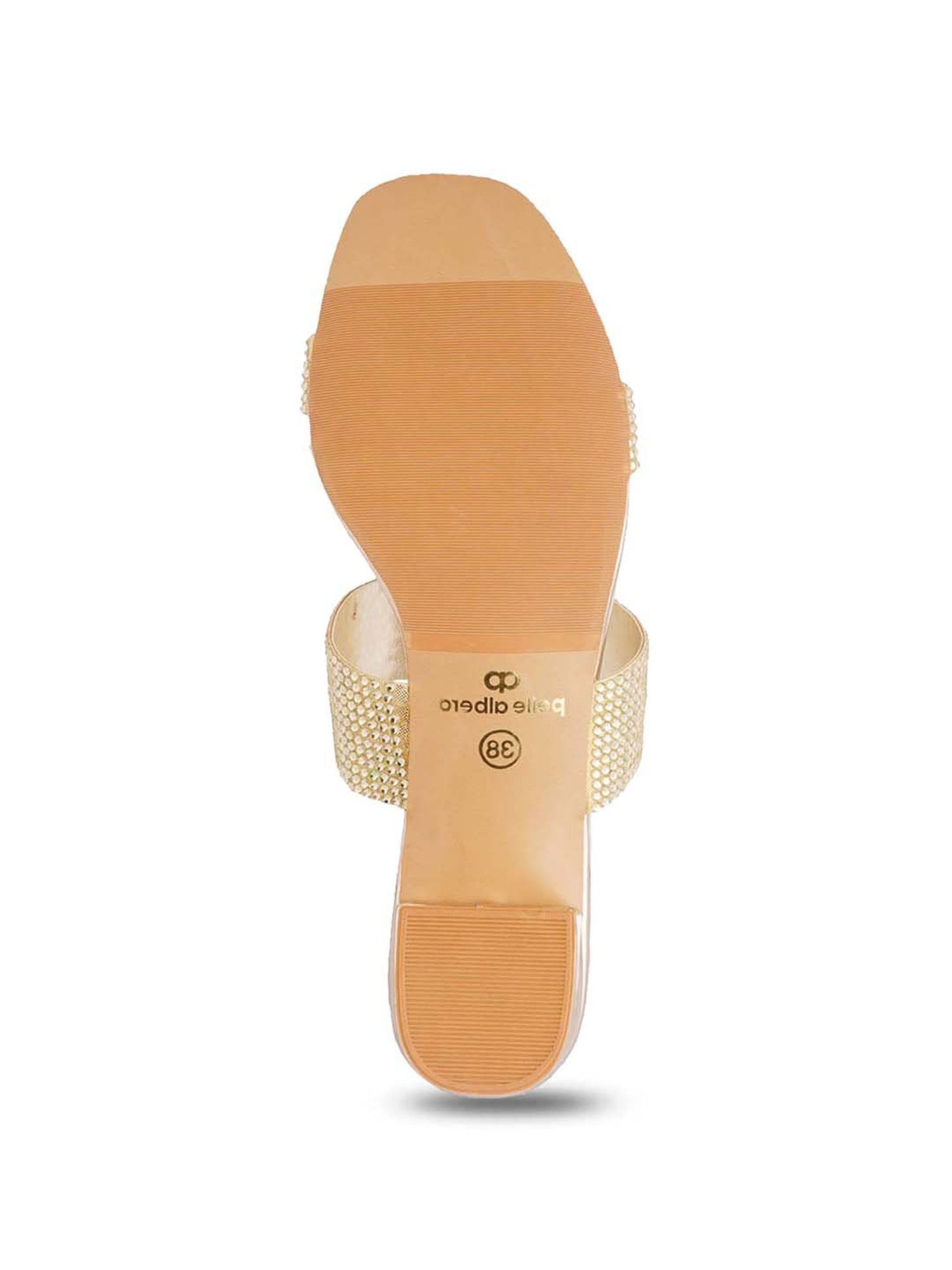 Pelle Albero Women's Golden Ethnic Sandals