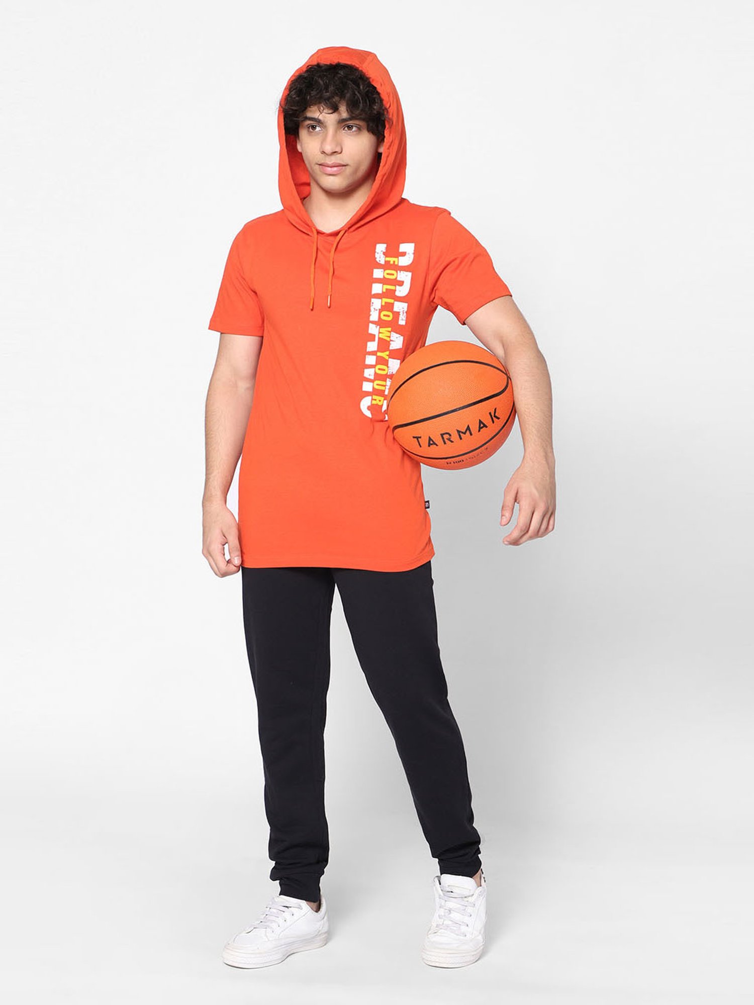 TeenTrums Boys Orange Printed Sweatshirt