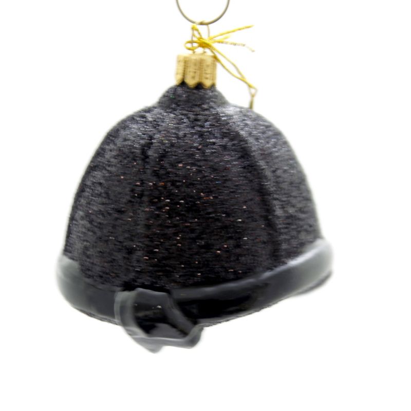 Holiday Ornaments 2.75" English Hunt Cap Hand Painted  -  Tree Ornaments