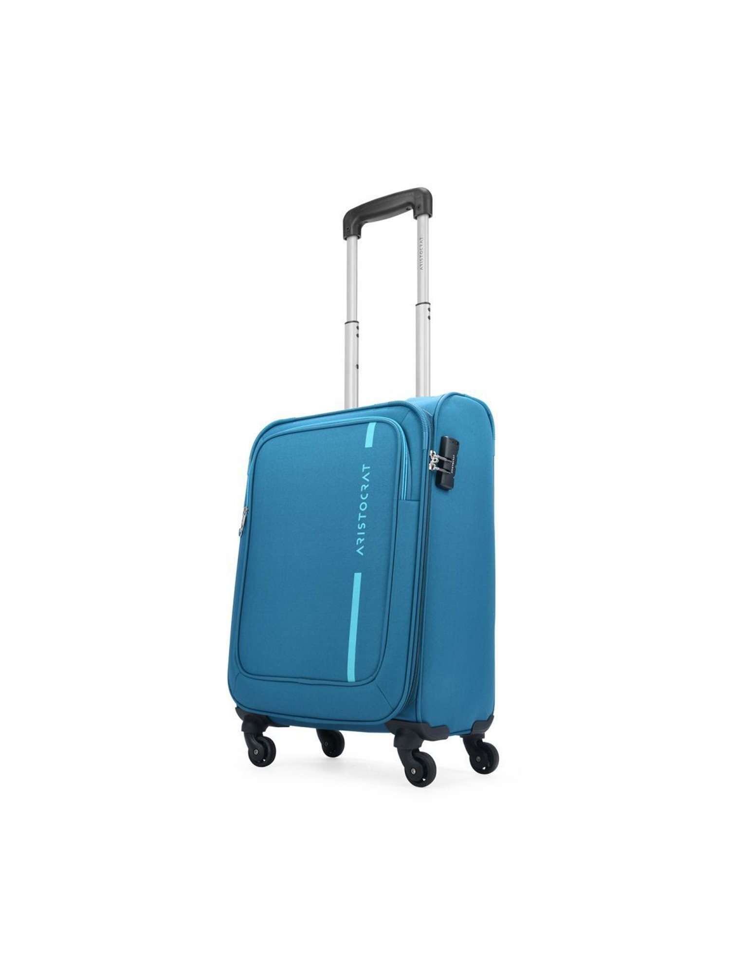 Aristocrat Dasher Blue Solid Soft Cabin Trolley Bag - 25 cm