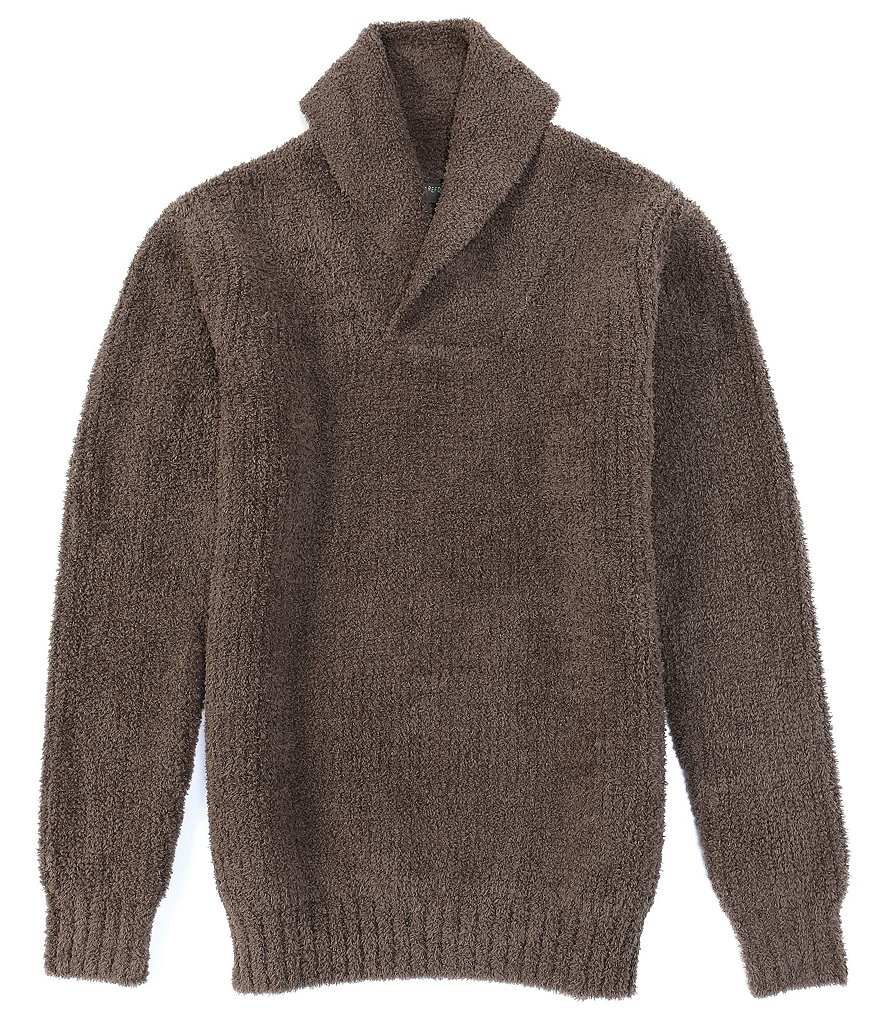 Barefoot Dreams Long-Sleeve Aran Shawl Collar Pullover Sweater