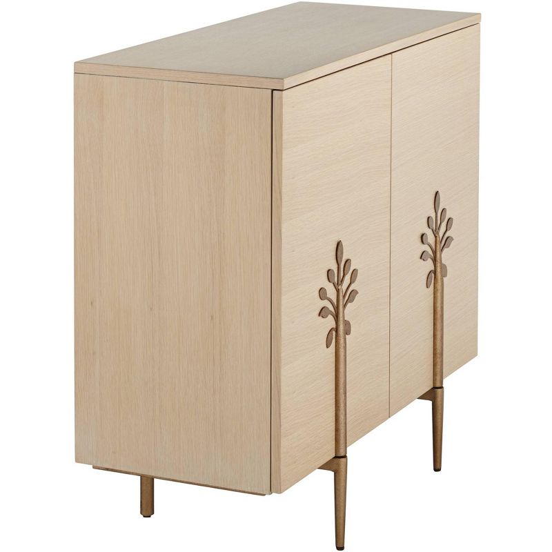 Kolczak Boho Handcrafted Mango Wood 2 Door Cabinet Light Gray - Christopher Knight Home