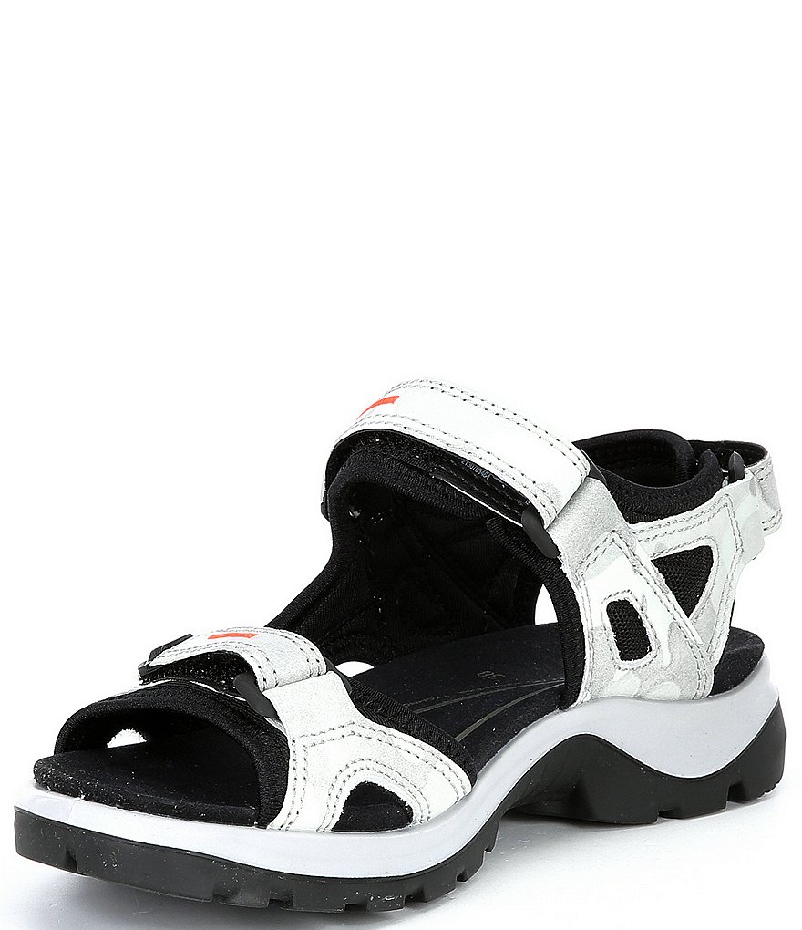 ECCO Offroad Suede Leather Hook-and-Loop Banded Sandals