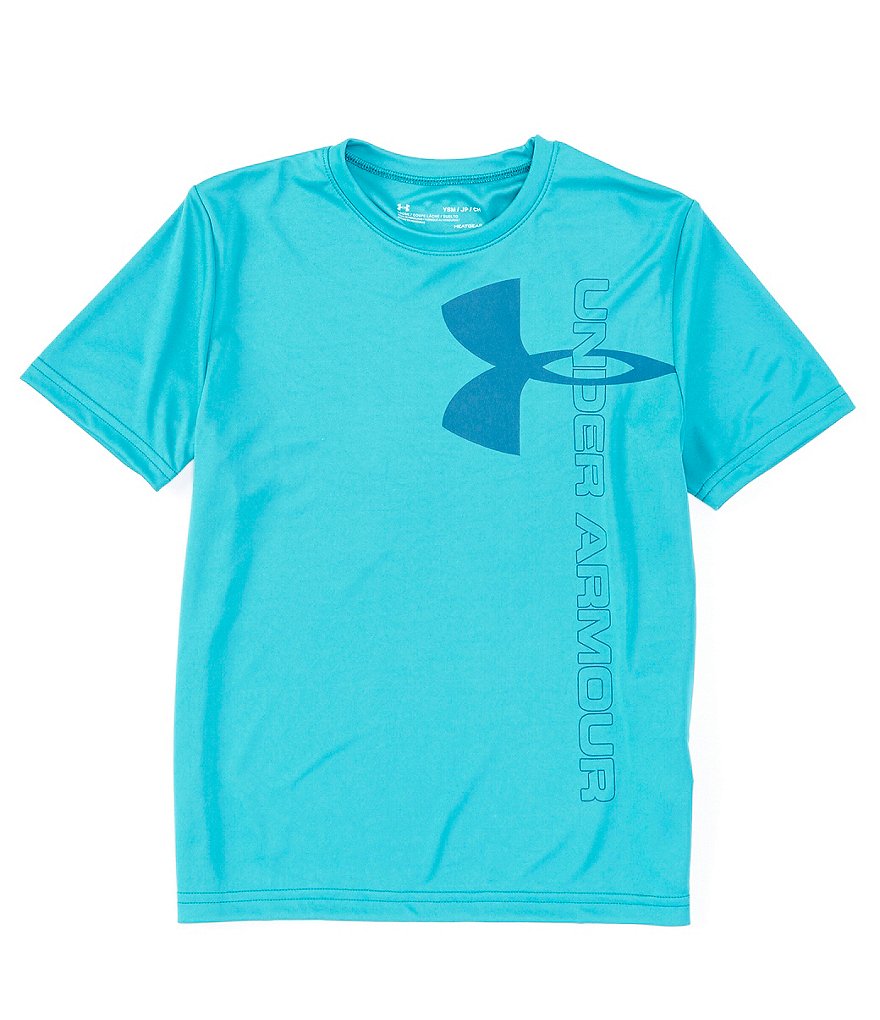 Under Armour Big Boys 8-20 Short-Sleeve UA Tech&reg; Split Logo Hybrid Tee