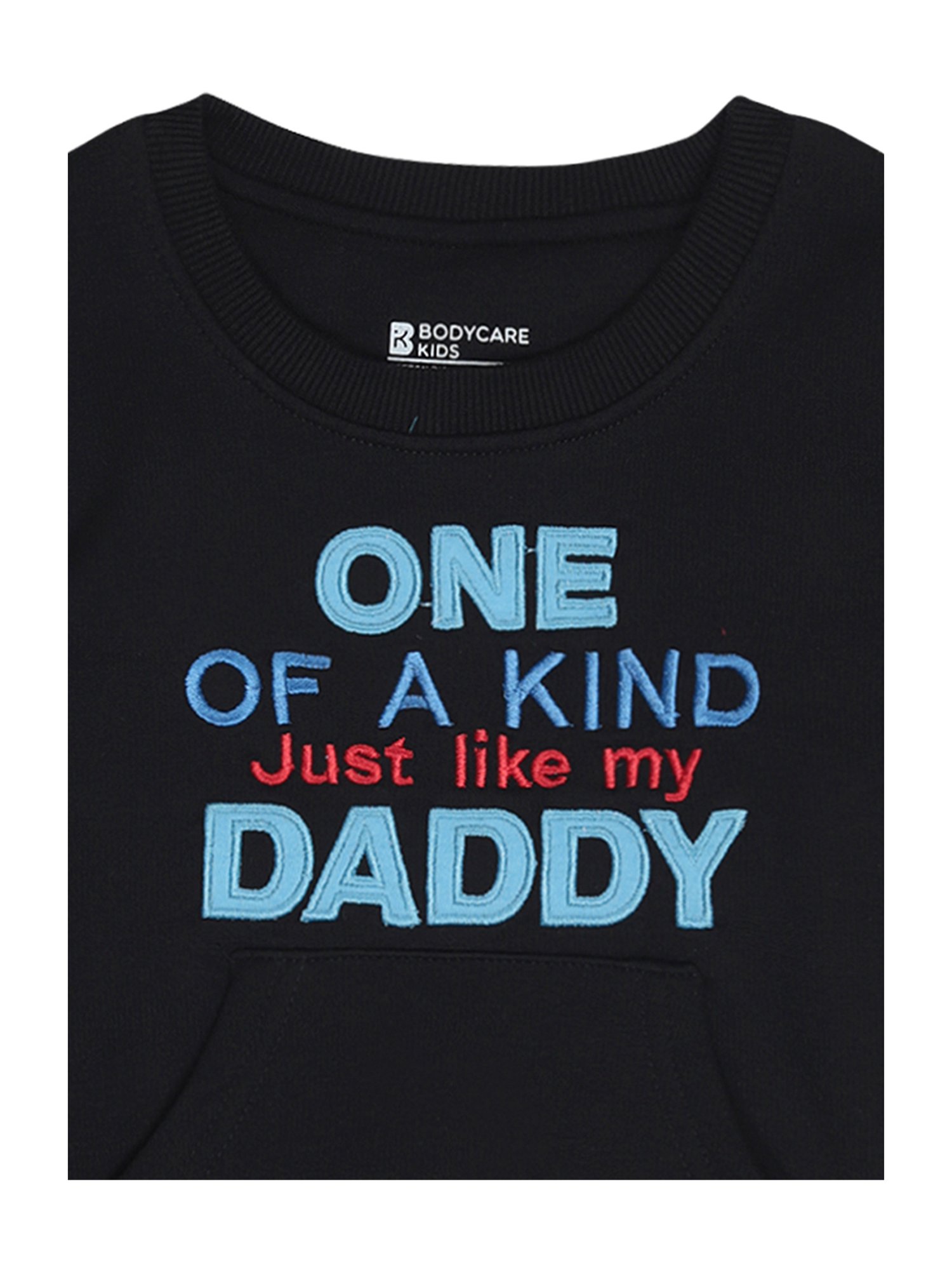 Bodycare Kids Black Embroidered Full Sleeves Sweatshirt