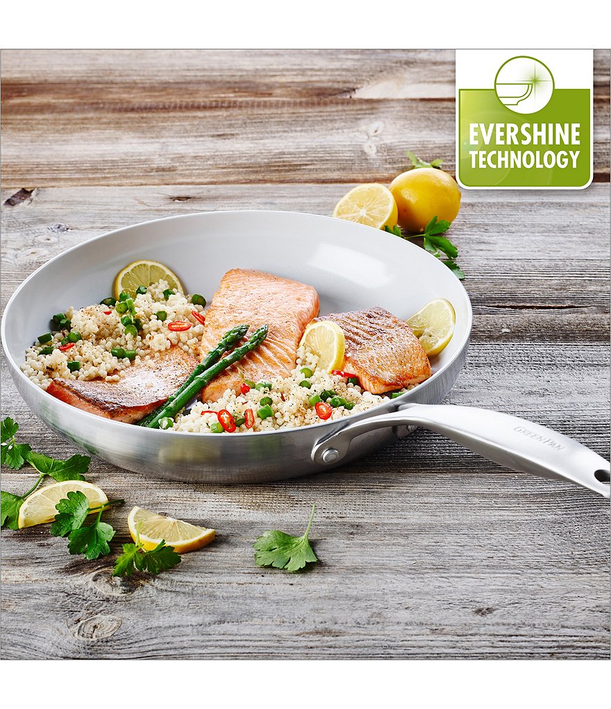 GreenPan Venice Pro Evershine Ceramic Non-Stick 2-Piece Open Fry Pan Set, 8#double; & 10#double;