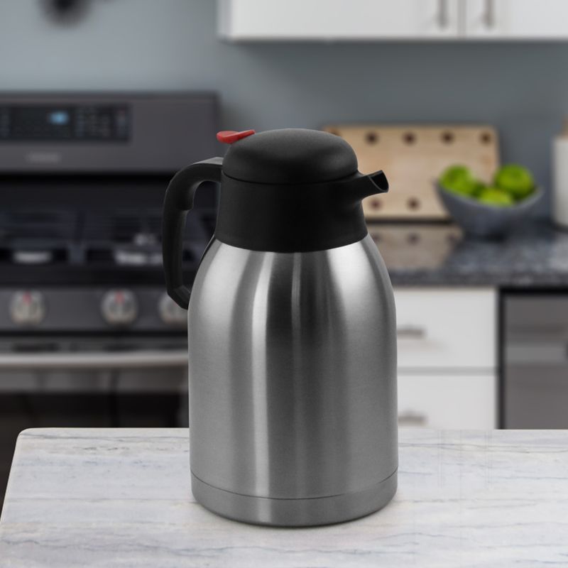 MegaChef 2L Stainless Steel Thermal Beverage Carafe for Coffee and Tea