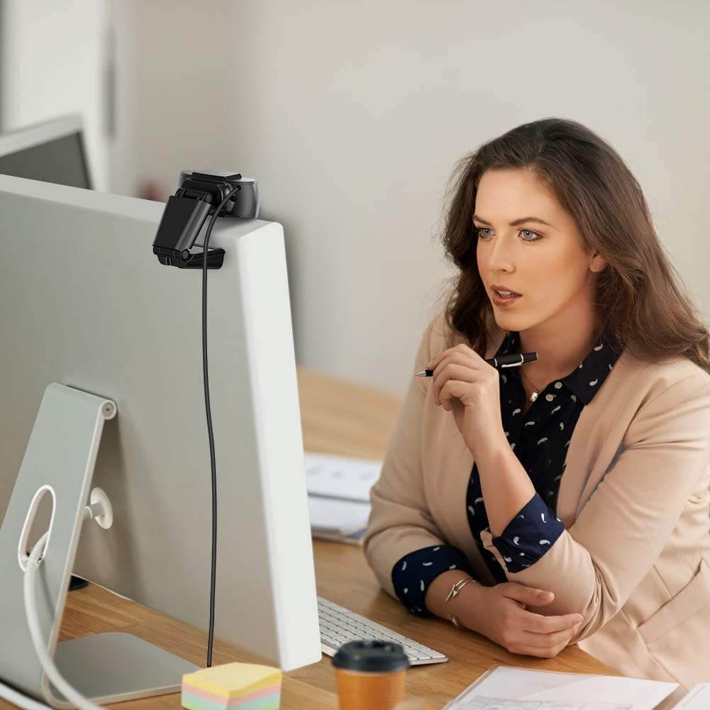 1080P HD Webcam with Microphone, Laptop Desktop PC Web Camera 2MP, 30fps, USB Plug and Play Video Computer Camera for Live Streaming, Gaming, Calling and Conferencing