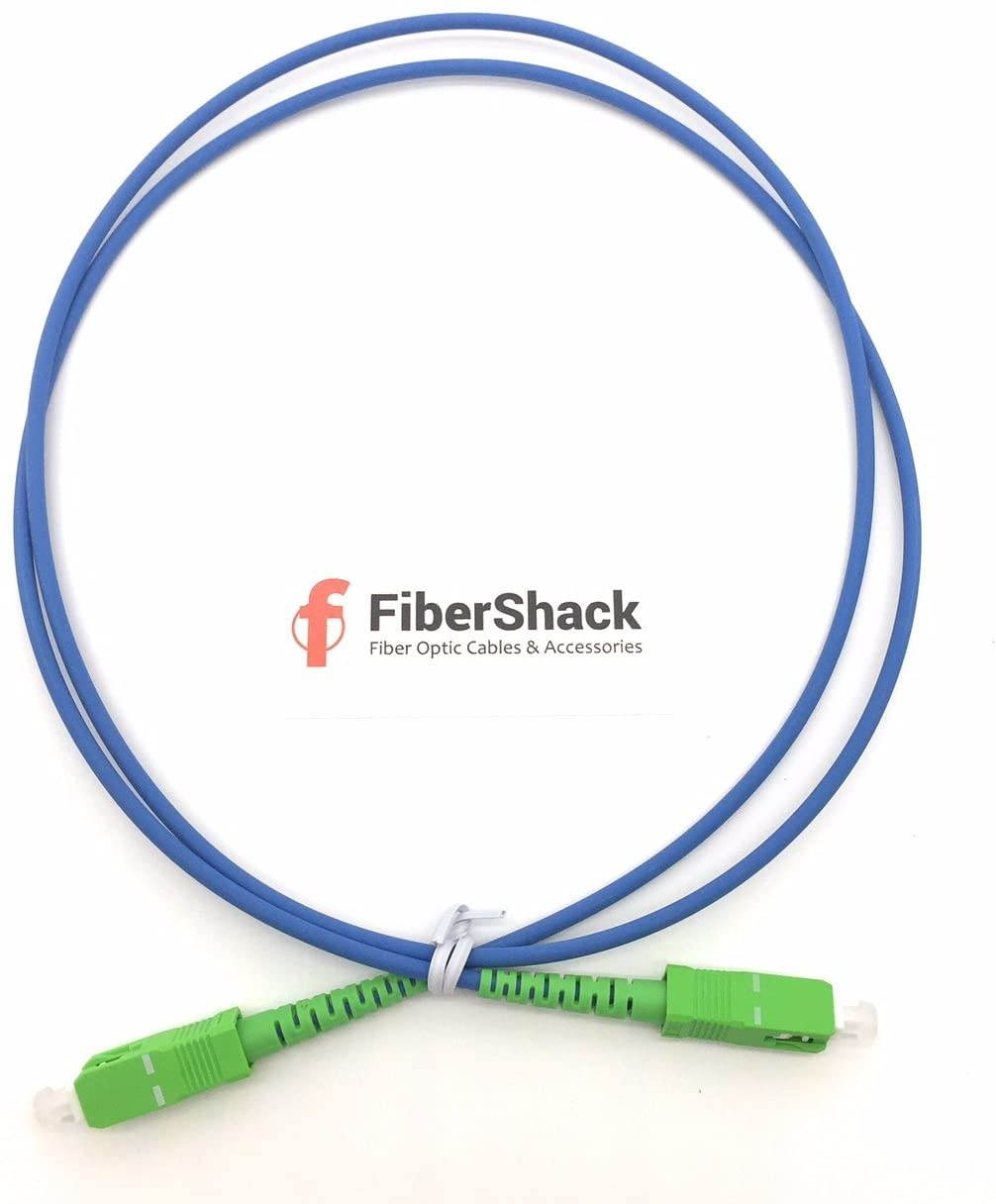 PacSatSales - Armored Single Mode Simplex Fiber Optic Cables - SC/APC UPC FC LC SC ST - SM SX (1M SC/APC to SC/APC)