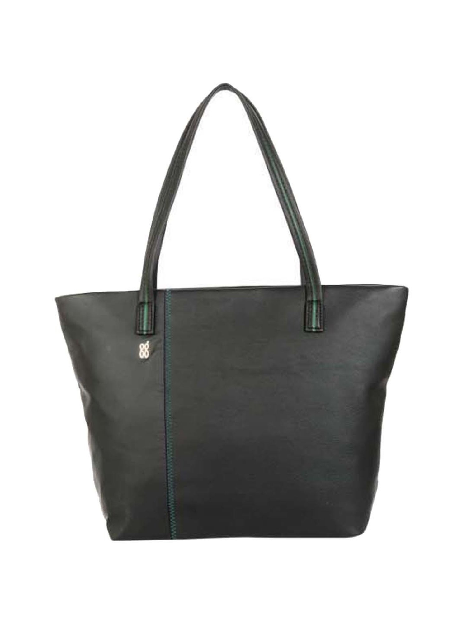 Baggit Black Solid Medium Tote Handbag