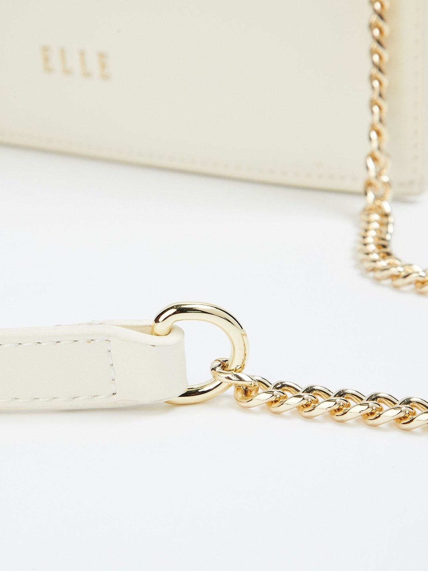 Elle Off White Textured Sling Handbag