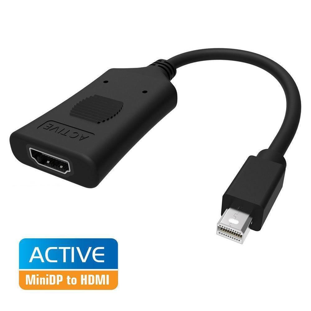 Active Mini DisplayPort male to HDMI female adapter converter, 4kx2k mini DP display port to HDMI audio/video converter for PC monitors, projectors, TVs and other display devices