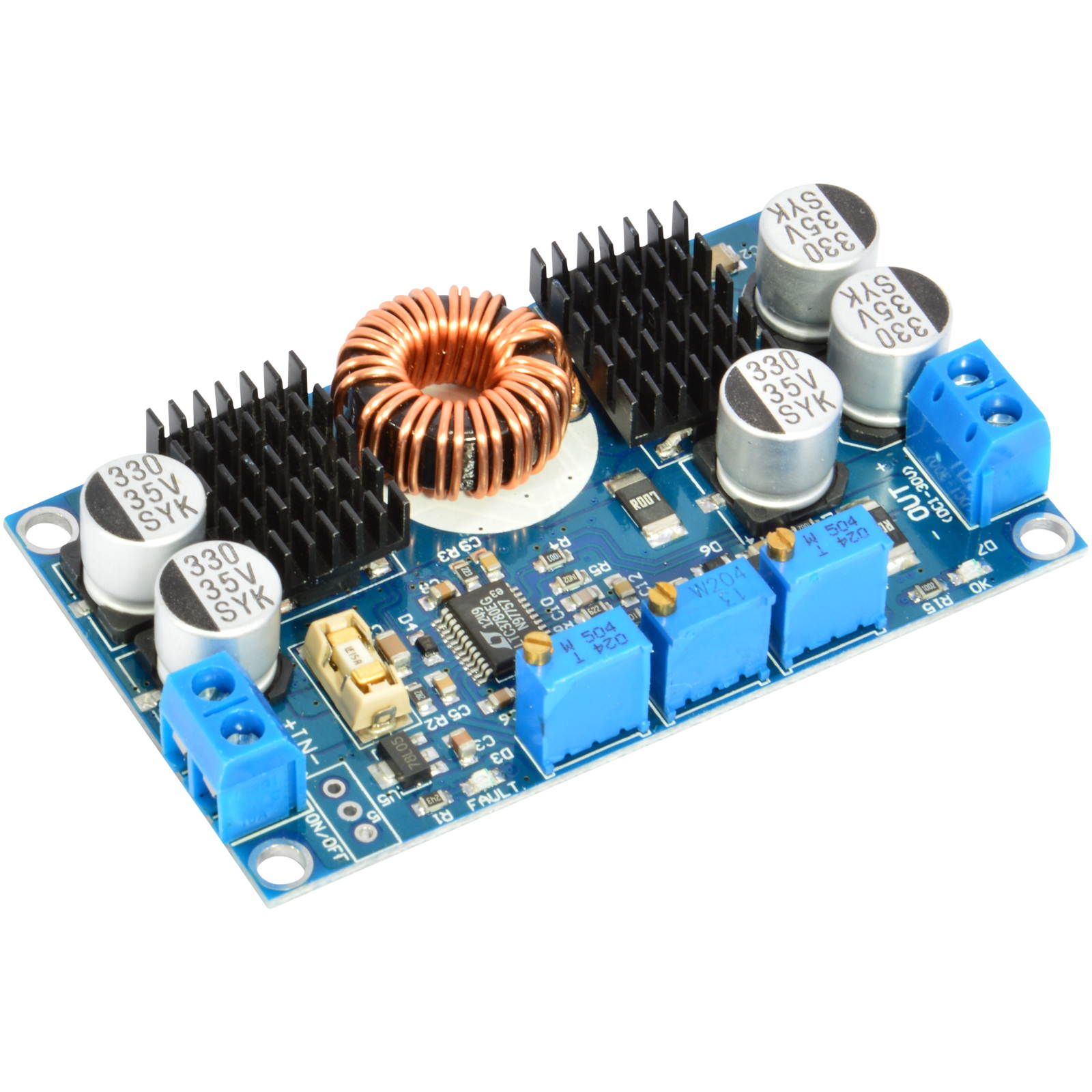 JacobsParts LTC3780 130W DC-DC Synchronous Buck Boost Voltage Converter Step-Up Step-Down Voltage/Current Power Regulator Board Highest Efficiency