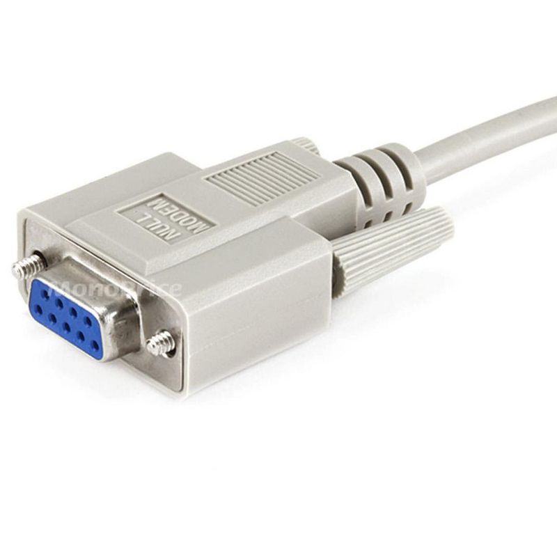 Monoprice Molded Null Modem Cable - 6 Feet - DB9 Female to DB25 Female