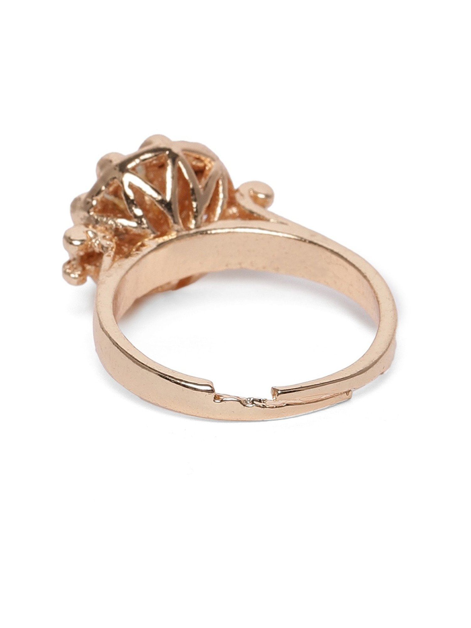 Accessorize London Women's Jewel Embellished Rings Set Of Three White