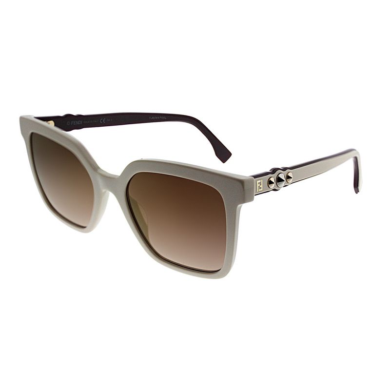 Fendi  SZJ JL Womens Square Sunglasses Ivory 54mm