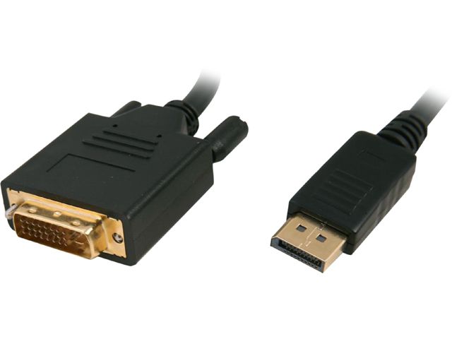 Kaybles DP-DVI-6FT 6 ft. DisplayPort to DVI Cable, Display Port (DP) to DVI-D Male to Male Adapter Cable 1080P Compatible with PC, Laptop, HDTV, Projector, Monitor, and More, Gold-Plated