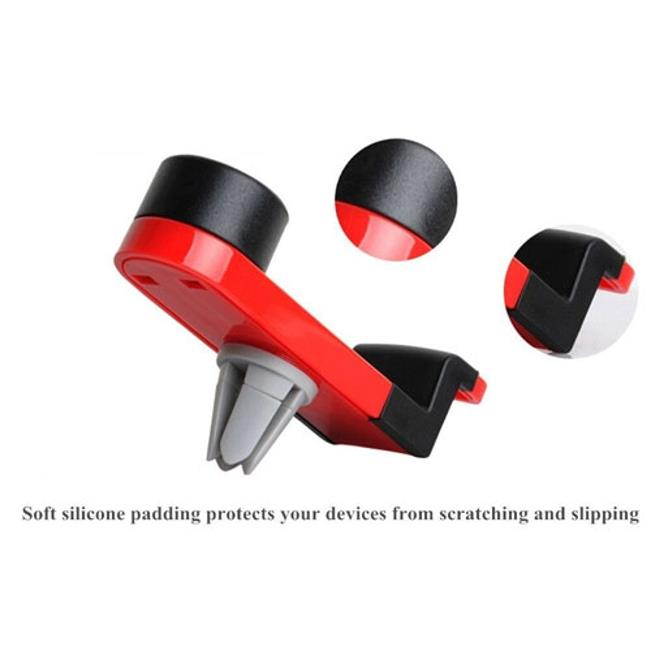 Car Mount Rotating Cradle AC Air Vent Phone Holder Dock Airvent Stand Red X6B for Samsung Galaxy S6 Edge Edge+ S7 Edge S8 S8+, S9 S9+ - ZTE Blade X MAX, Grand X Max 2 X3 X4, Duo LTE XL