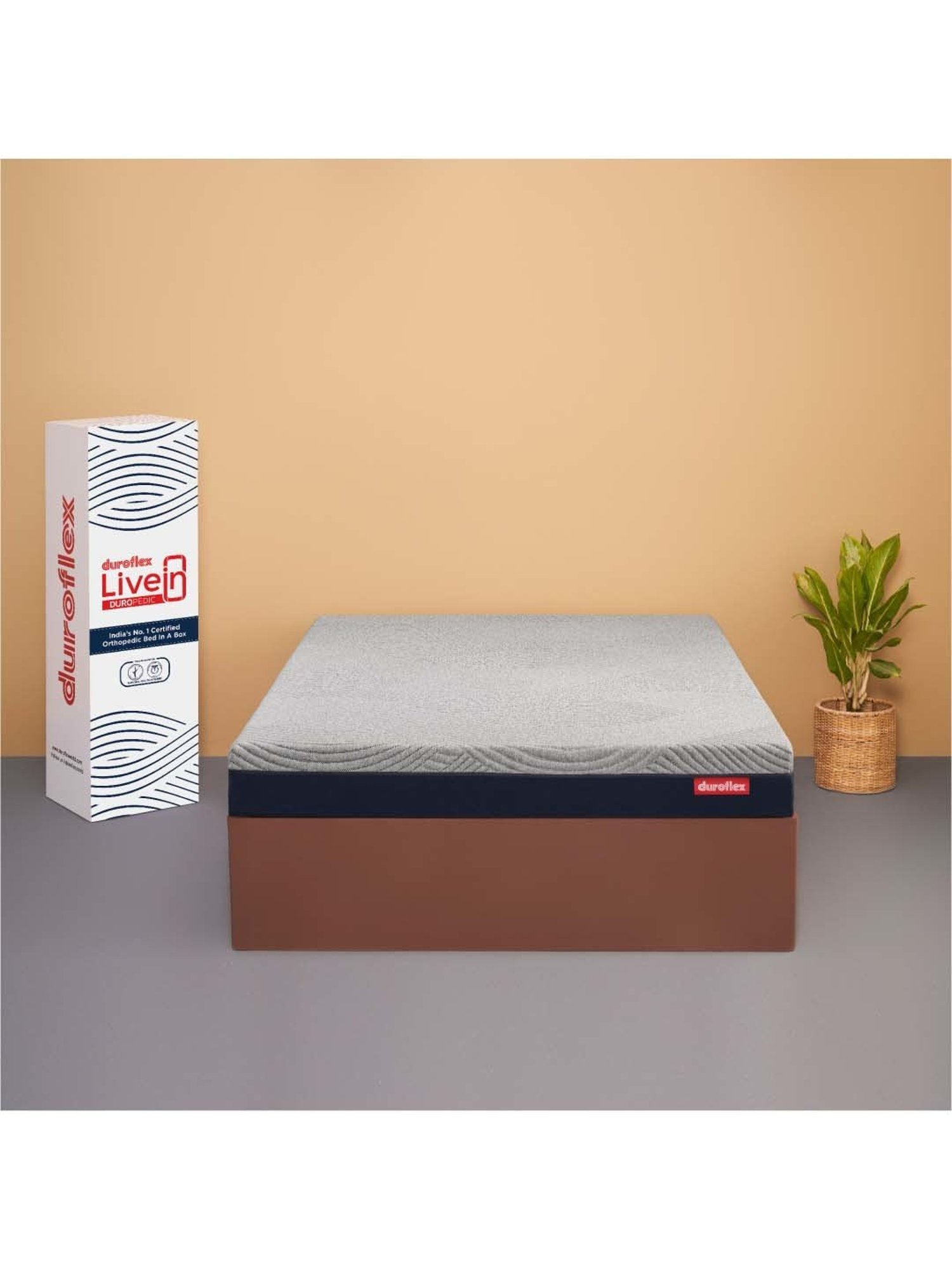 Duroflex LiveIn Duropedic Orthopedic Certified Grey Foam Mattress - Single (75 in. L X 30 in. W)