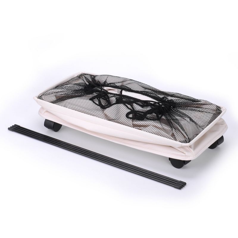 Danya B. Collapsible Waterproof Folding Laundry Hamper on Wheels White