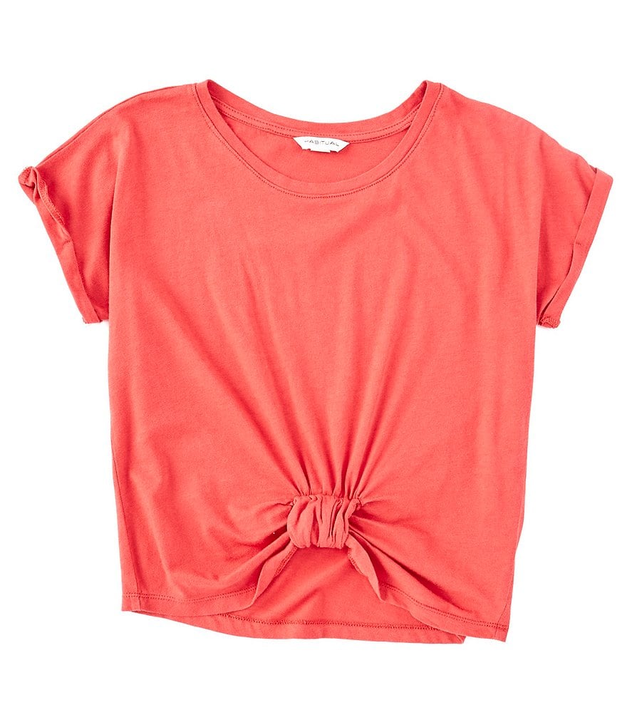 Habitual Big Girls 7-16 Short-Sleeve Knot-Front Tee