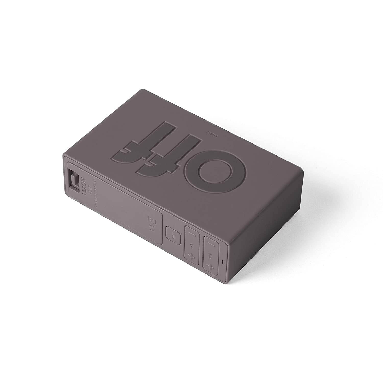 Lexon Flip Plus Reversible LCD Alarm Clock Radio Controlled - Dark Grey