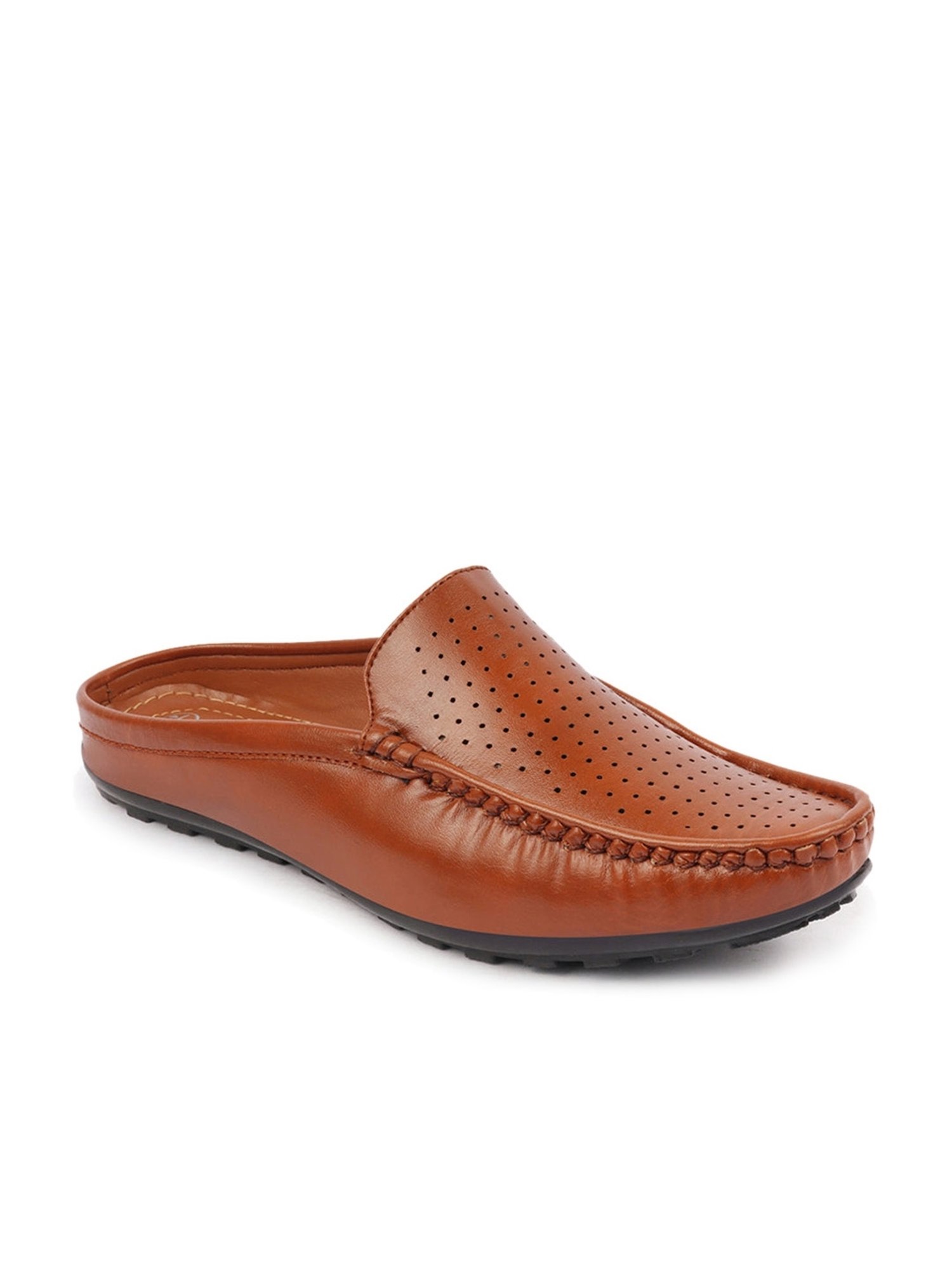 Fausto Men's Tan Mule Shoes