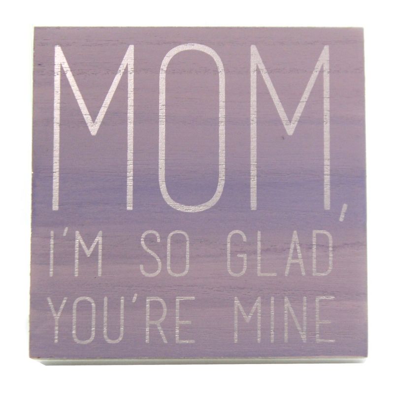 Home Decor 6.0" ""Mom" Box Plaque Mother Day Free Standing  -  Wall Sign Panels