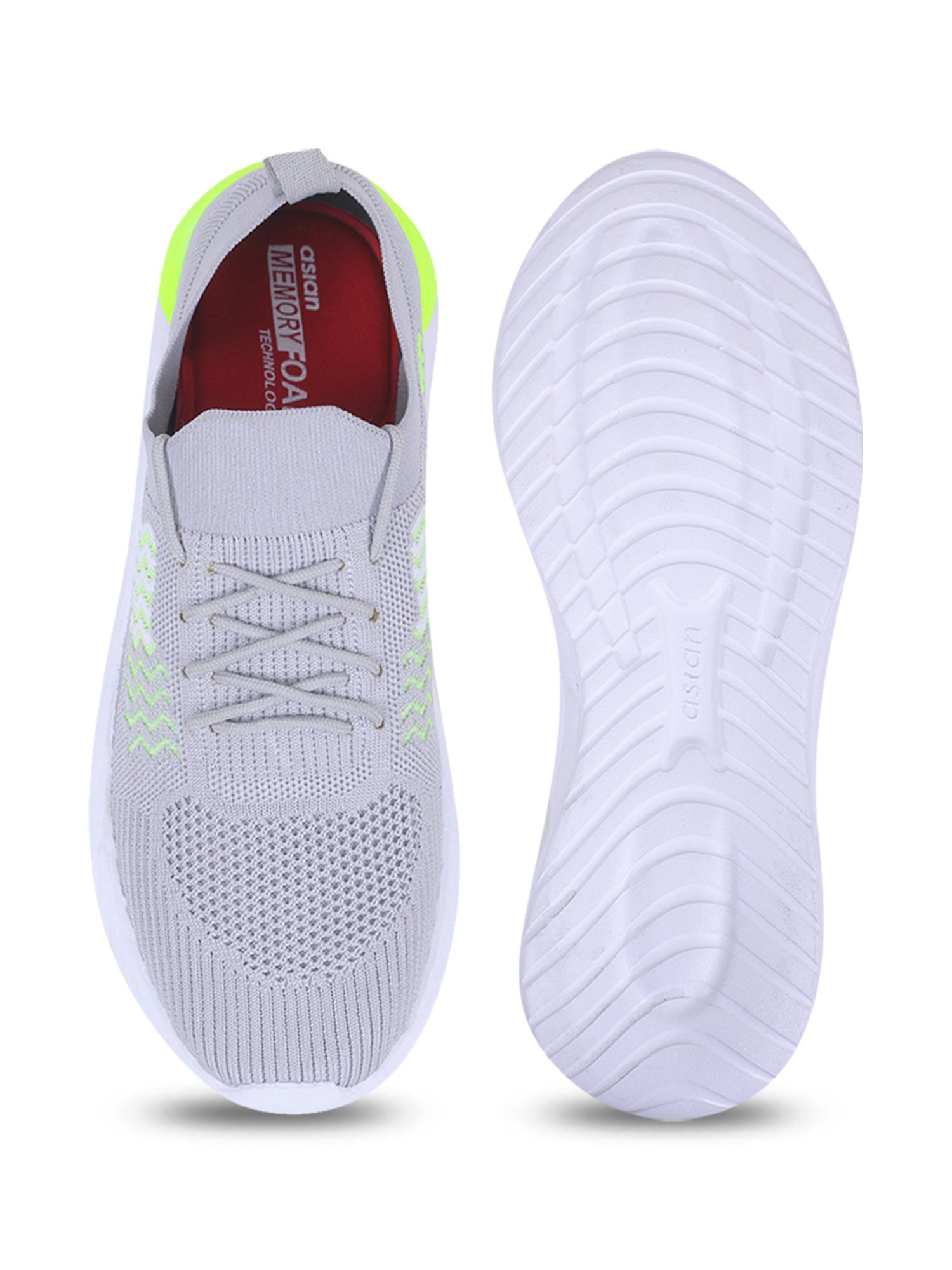 Asian Men's Grey Running Shoes