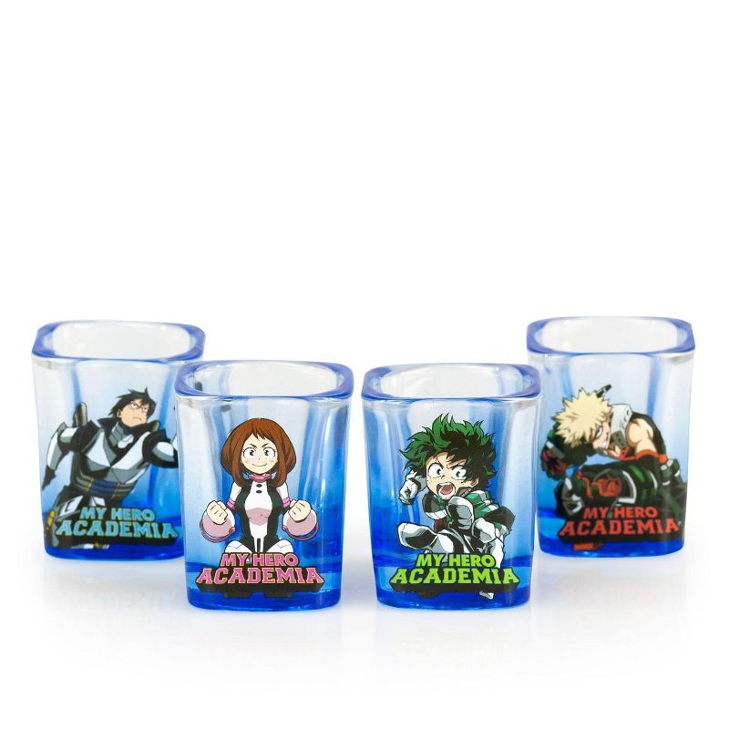 Just Funky My Hero Academia 2oz Square Shot Glass 4 Pack